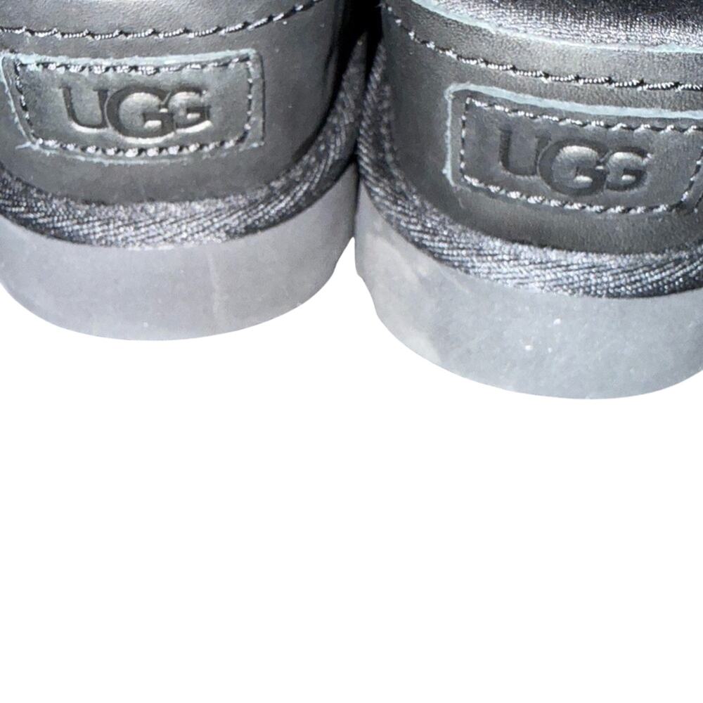 NEW UGG® BLACK PLATFORM VELCRO LEATHER GOLDENSTAR HI SANDALS SZ 9 - Picture 9 of 11
